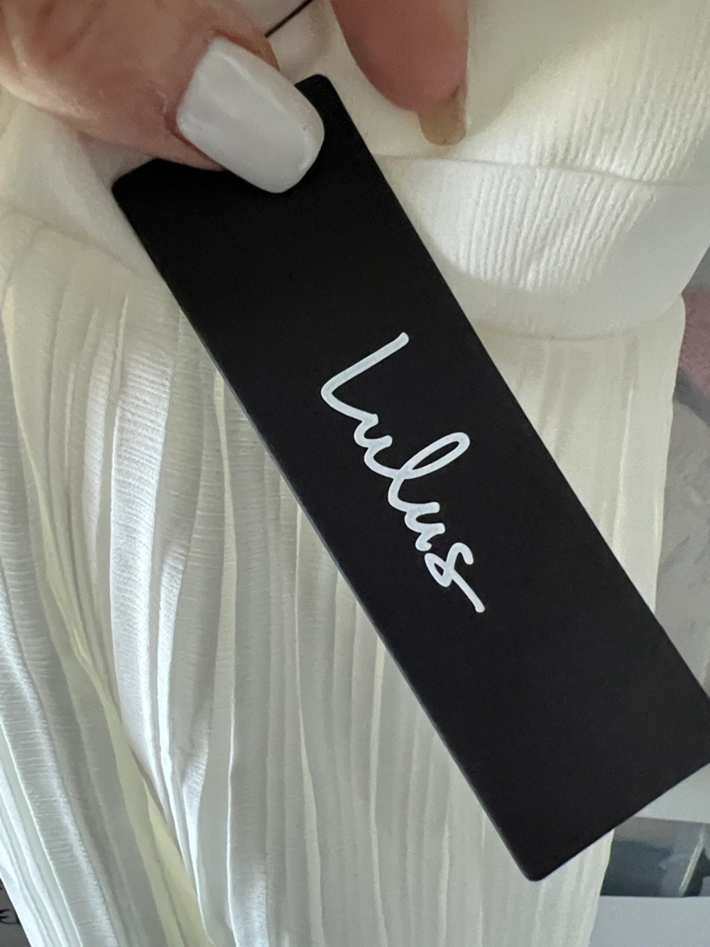 NWT LULU'S Amalfi Coast pleated flutter mini dress white S - Picture 3 of 10